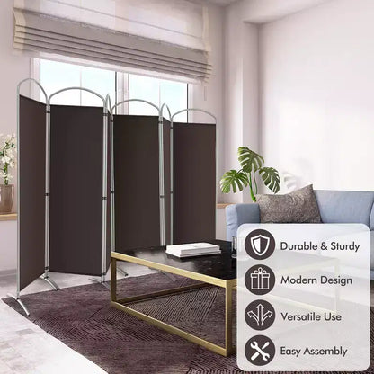 Paravent pliable Costway à 6 panneaux, paravent en tissu de 1,80 m de haut pour la maison
