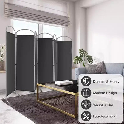 Paravent pliable Costway à 6 panneaux, paravent en tissu de 1,80 m de haut pour la maison