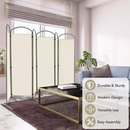 Paravent pliable Costway à 6 panneaux, paravent en tissu de 1,80 m de haut pour la maison