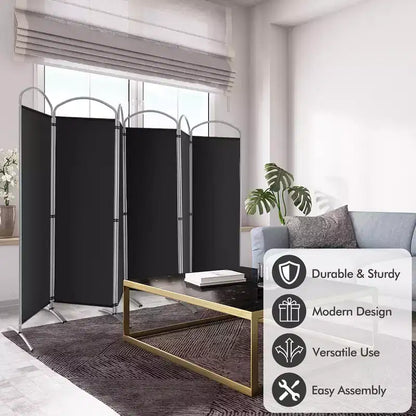 Paravent pliable Costway à 6 panneaux, paravent en tissu de 1,80 m de haut pour la maison