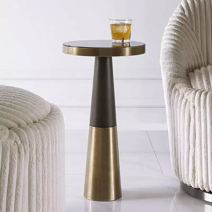 Table d'appoint Uttermost Fortier 22 en laiton et expresso moderne