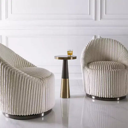 Table d'appoint Uttermost Fortier 22 en laiton et expresso moderne