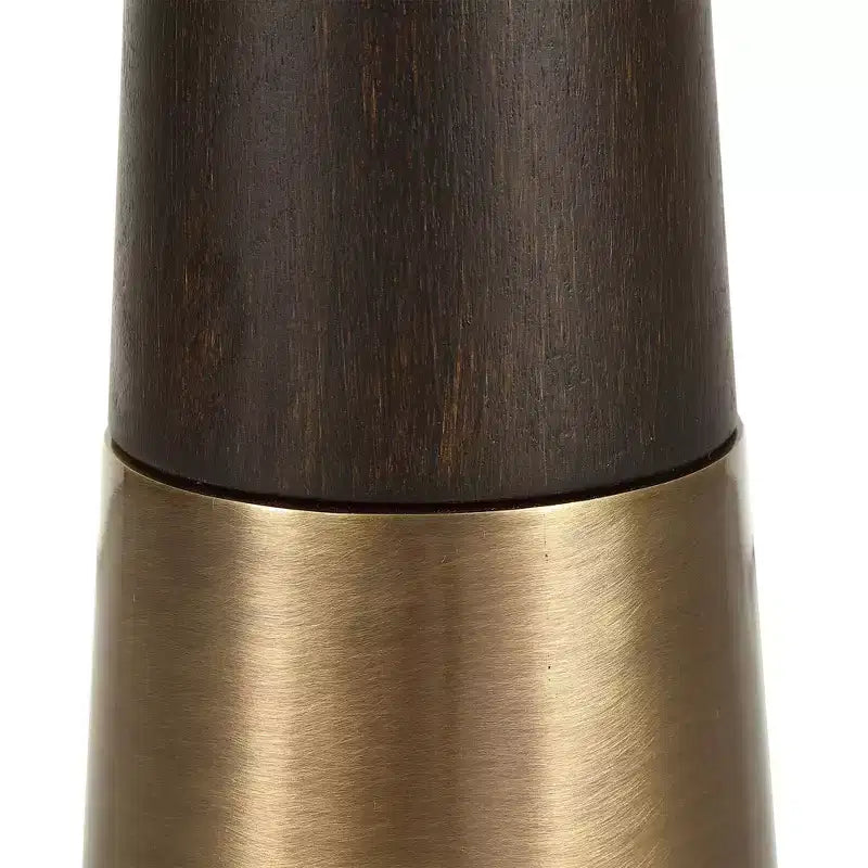 Table d'appoint Uttermost Fortier 22 en laiton et expresso moderne
