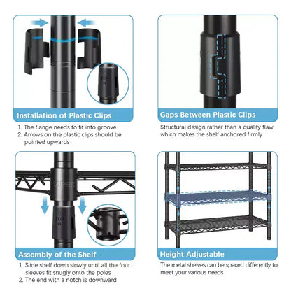 VIPEK R3C Portant à vêtements roulant avec housse, portable, autoportant, noir avec housse