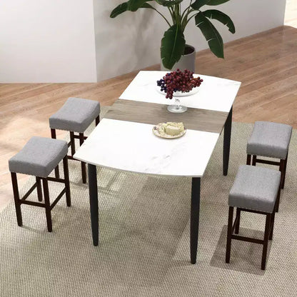 Lot de 2 tabourets de bar à hauteur de comptoir Costway, chaises de cuisine avec pieds en bois