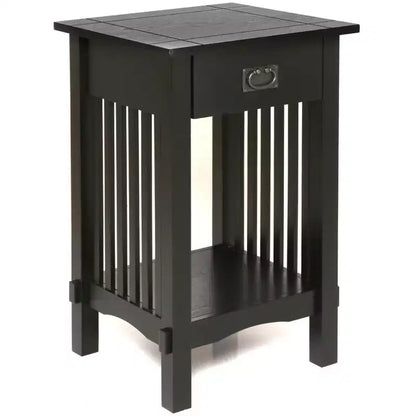 Table d'appoint avec tiroir style Mission Legacy Decor pour téléphone