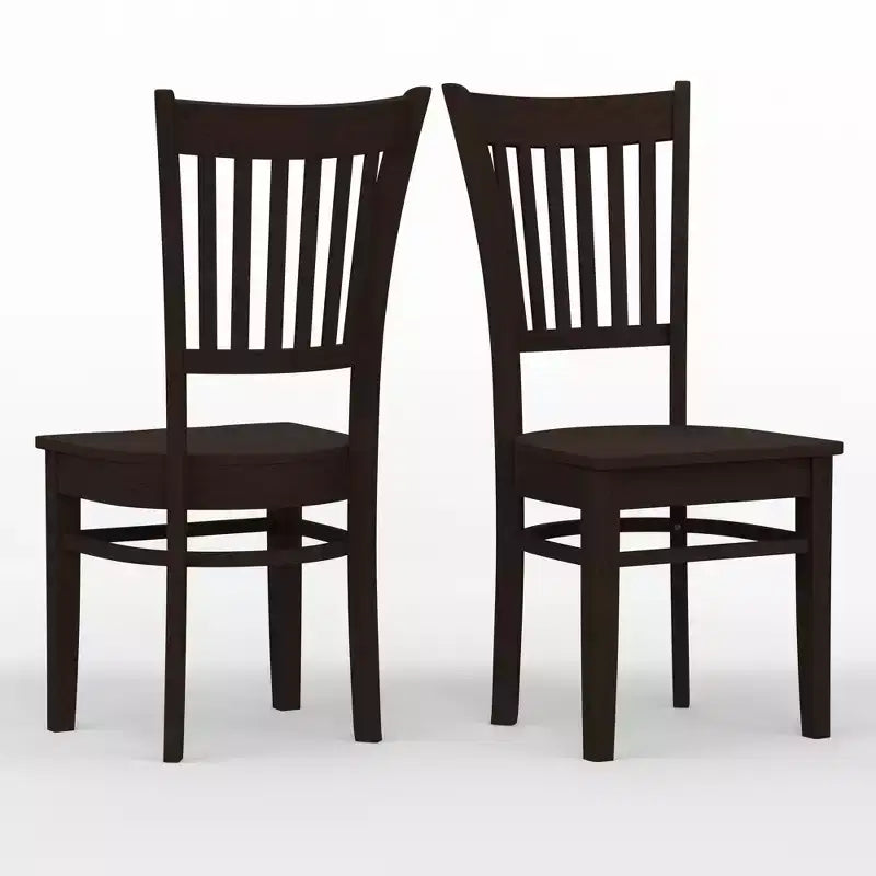 Chaises de salle à manger Glenwillow Home Spindle Back en bois massif (lot de 2)