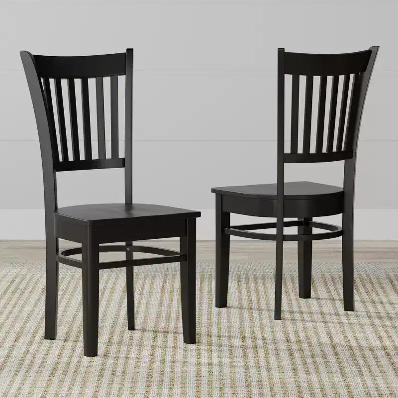 Chaises de salle à manger Glenwillow Home Spindle Back en bois massif (lot de 2)