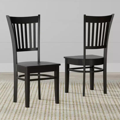 Chaises de salle à manger Glenwillow Home Spindle Back en bois massif (lot de 2)