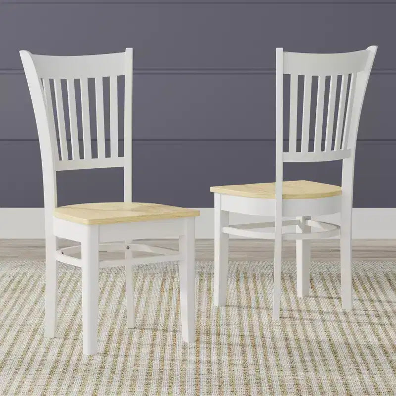 Chaises de salle à manger Glenwillow Home Spindle Back en bois massif (lot de 2)