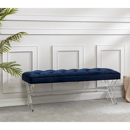 Banc touffeté en acrylique - 48x18x18 po - 48 L x 18 P x 18 H - 48Lx18Px18H