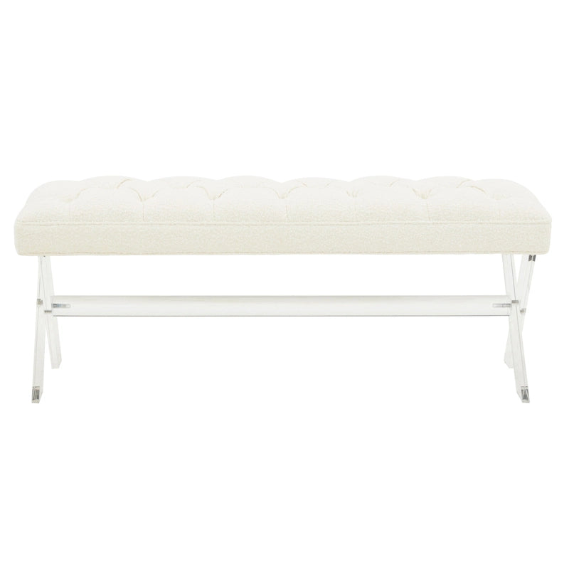Banc touffeté en acrylique - 48x18x18 po - 48 L x 18 P x 18 H - 48Lx18Px18H