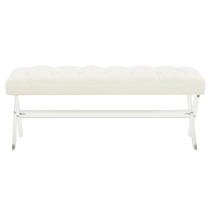 Banc touffeté en acrylique - 48x18x18 po - 48 L x 18 P x 18 H - 48Lx18Px18H