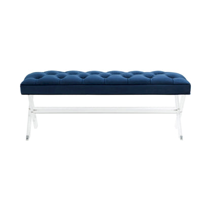 Banc touffeté en acrylique - 48x18x18 po - 48 L x 18 P x 18 H - 48Lx18Px18H
