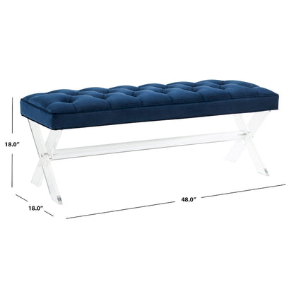 Banc touffeté en acrylique - 48x18x18 po - 48 L x 18 P x 18 H - 48Lx18Px18H