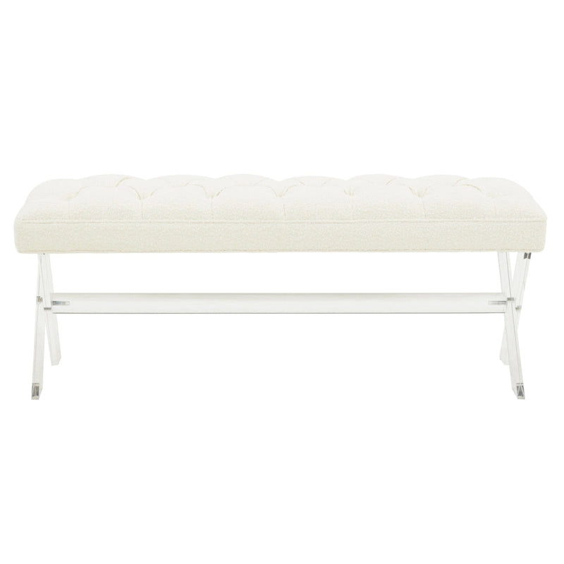 Banc touffeté en acrylique - 48x18x18 po - 48 L x 18 P x 18 H - 48Lx18Px18H