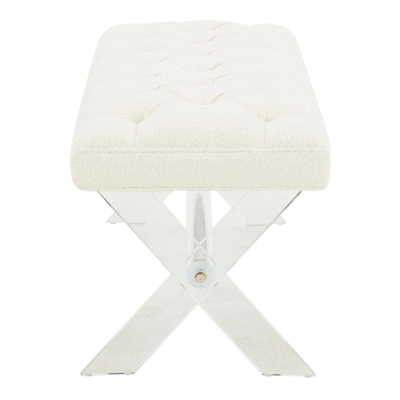 Banc touffeté en acrylique - 48x18x18 po - 48 L x 18 P x 18 H - 48Lx18Px18H