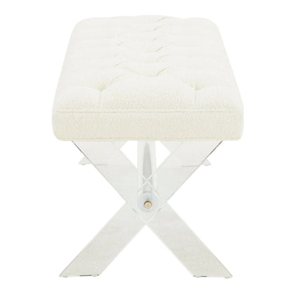 Banc touffeté en acrylique - 48x18x18 po - 48 L x 18 P x 18 H - 48Lx18Px18H