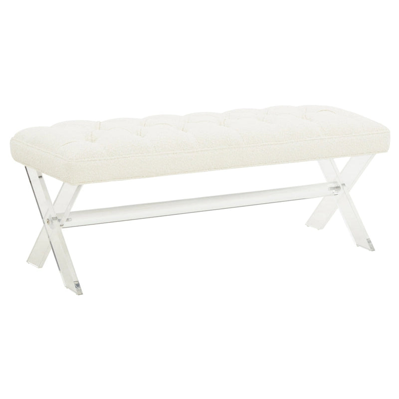 Banc touffeté en acrylique - 48x18x18 po - 48 L x 18 P x 18 H - 48Lx18Px18H