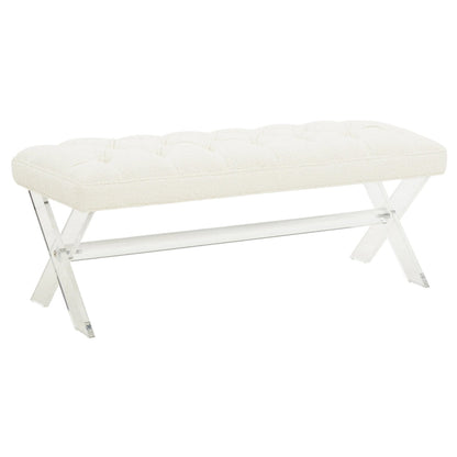 Banc touffeté en acrylique - 48x18x18 po - 48 L x 18 P x 18 H - 48Lx18Px18H