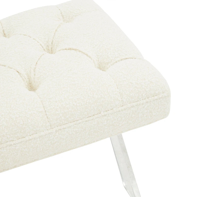 Banc touffeté en acrylique - 48x18x18 po - 48 L x 18 P x 18 H - 48Lx18Px18H
