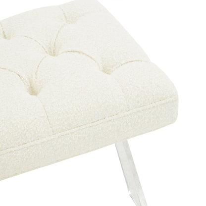 Banc touffeté en acrylique - 48x18x18 po - 48 L x 18 P x 18 H - 48Lx18Px18H