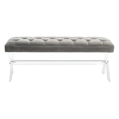 Banc touffeté en acrylique - 48x18x18 po - 48 L x 18 P x 18 H - 48Lx18Px18H