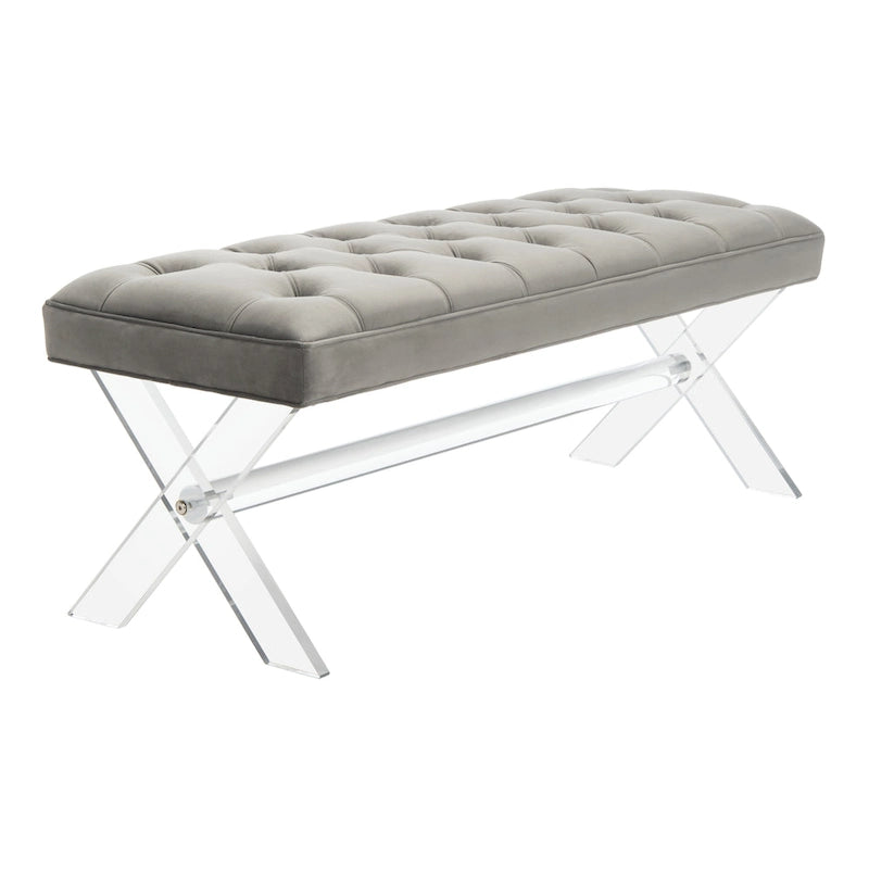 Banc touffeté en acrylique - 48x18x18 po - 48 L x 18 P x 18 H - 48Lx18Px18H