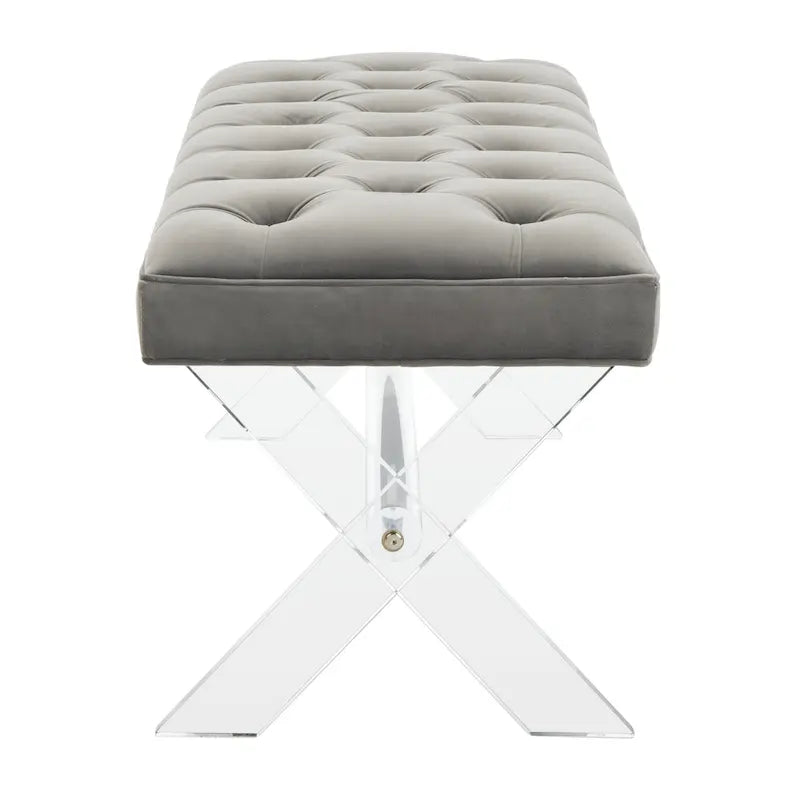 Banc touffeté en acrylique - 48x18x18 po - 48 L x 18 P x 18 H - 48Lx18Px18H