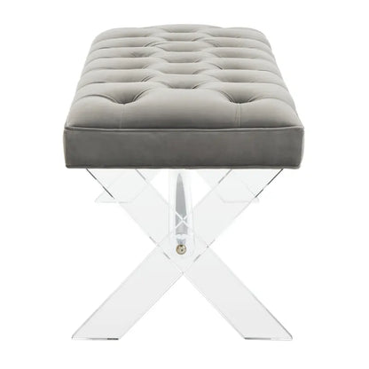 Banc touffeté en acrylique - 48x18x18 po - 48 L x 18 P x 18 H - 48Lx18Px18H