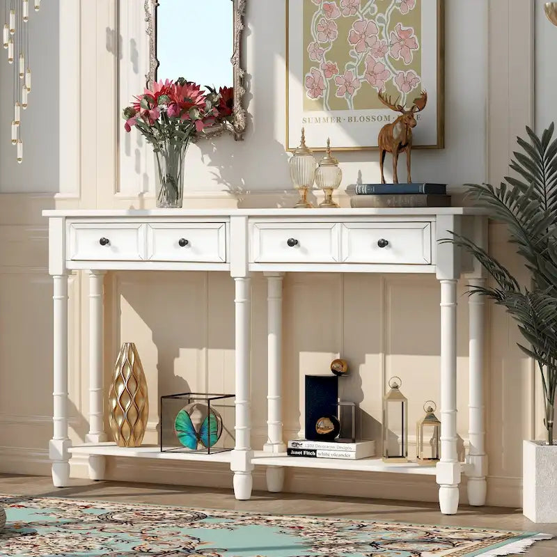 Console 2 tiroirs - 11,10 x 58,00 x 34,00