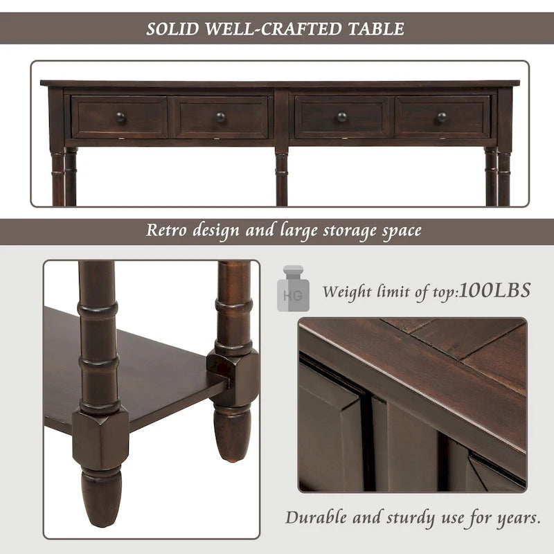 Console 2 tiroirs - 11,10 x 58,00 x 34,00
