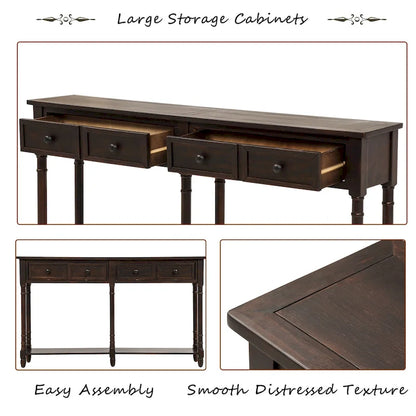 Console 2 tiroirs - 11,10 x 58,00 x 34,00
