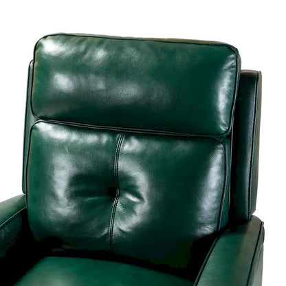 Fauteuil inclinable en cuir véritable de style Mid-Century Modern avec pieds en bois - Lot de 2