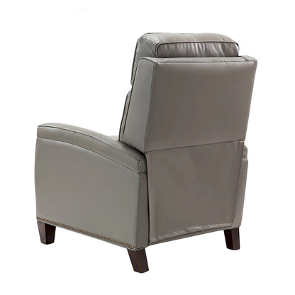 Fauteuil inclinable en cuir véritable de style Mid-Century Modern avec pieds en bois - Lot de 2