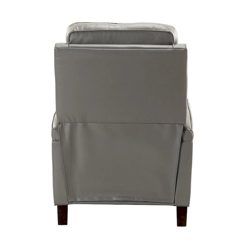 Fauteuil inclinable en cuir véritable de style Mid-Century Modern avec pieds en bois - Lot de 2