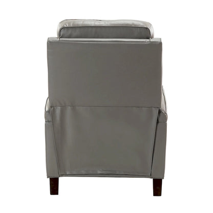 Fauteuil inclinable en cuir véritable de style Mid-Century Modern avec pieds en bois - Lot de 2