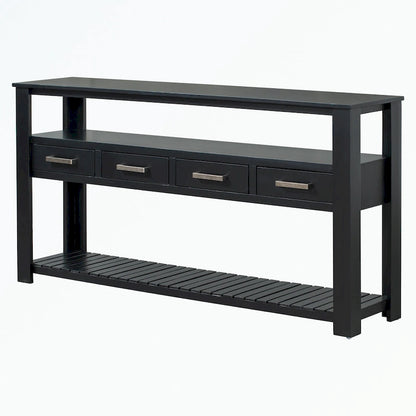Console avec 4 tiroirs et 2 étagères
