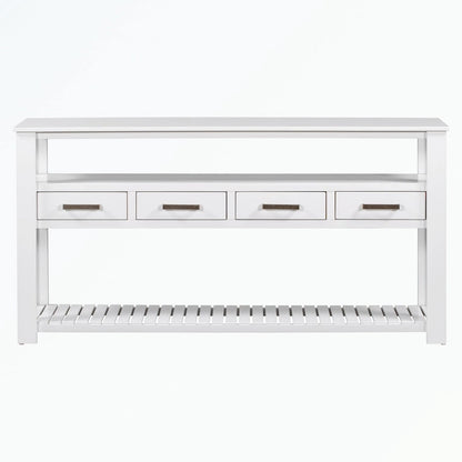 Console avec 4 tiroirs et 2 étagères