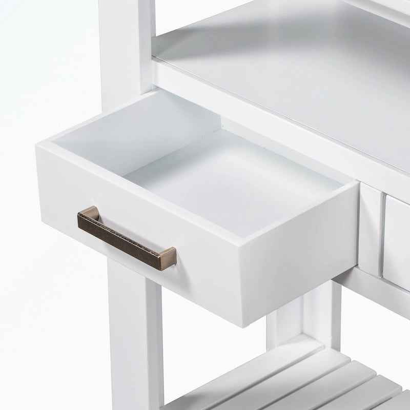 Console avec 4 tiroirs et 2 étagères