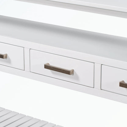 Console avec 4 tiroirs et 2 étagères