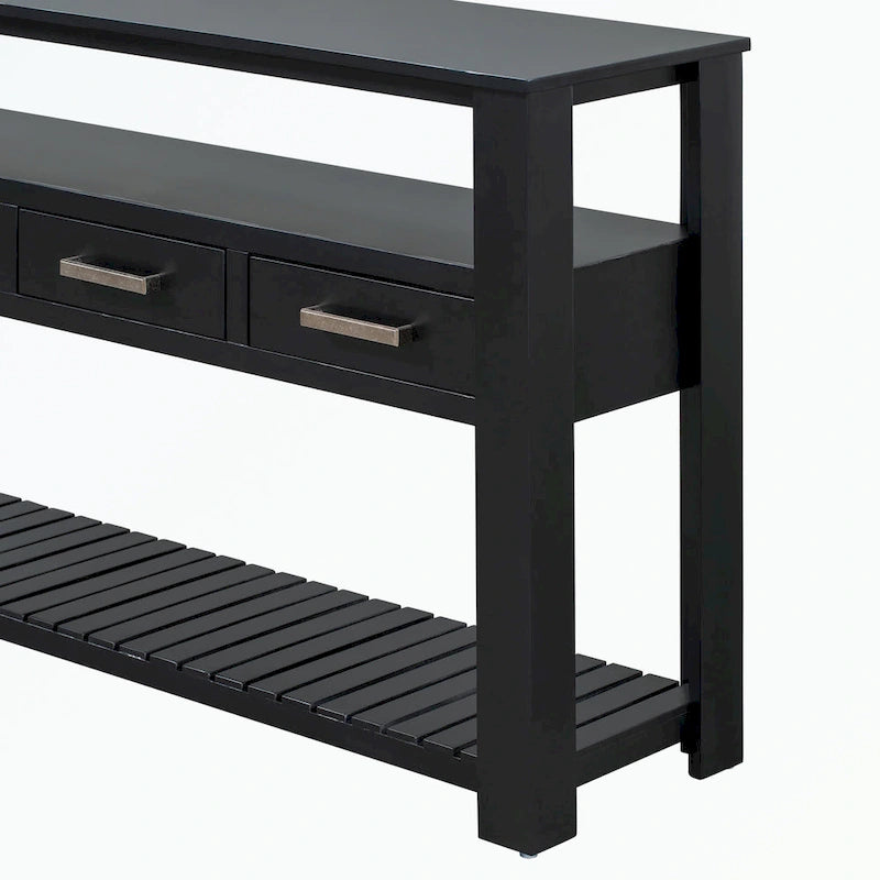 Console avec 4 tiroirs et 2 étagères