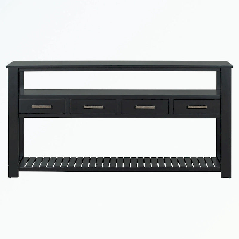 Console avec 4 tiroirs et 2 étagères