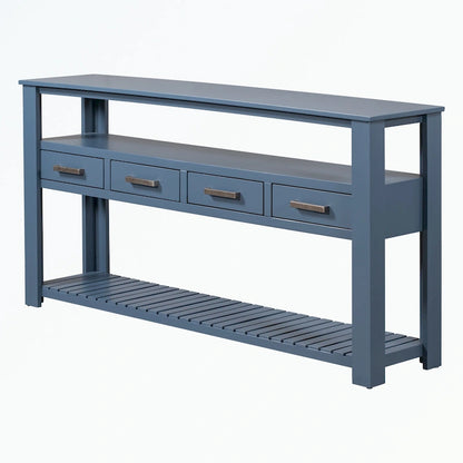 Console avec 4 tiroirs et 2 étagères