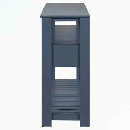 Console avec 4 tiroirs et 2 étagères