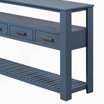 Console avec 4 tiroirs et 2 étagères