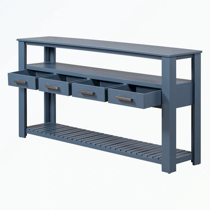 Console avec 4 tiroirs et 2 étagères