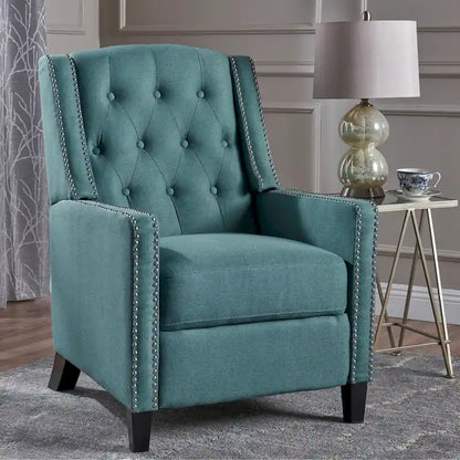 Fauteuil inclinable en tissu capitonné