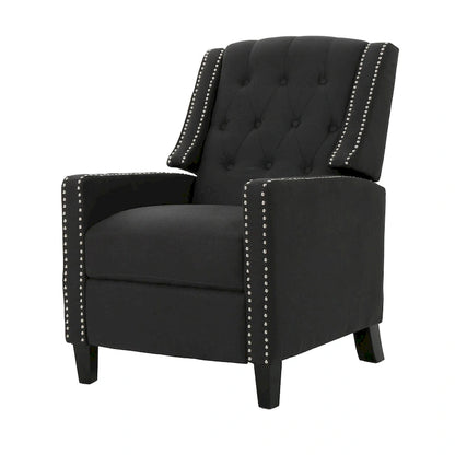 Fauteuil inclinable en tissu capitonné