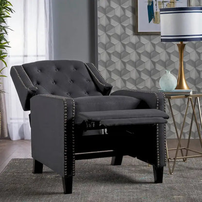 Fauteuil inclinable en tissu capitonné